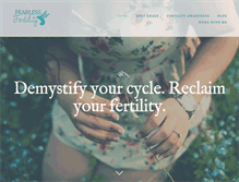 Tablet Screenshot of fearlessfertility.com